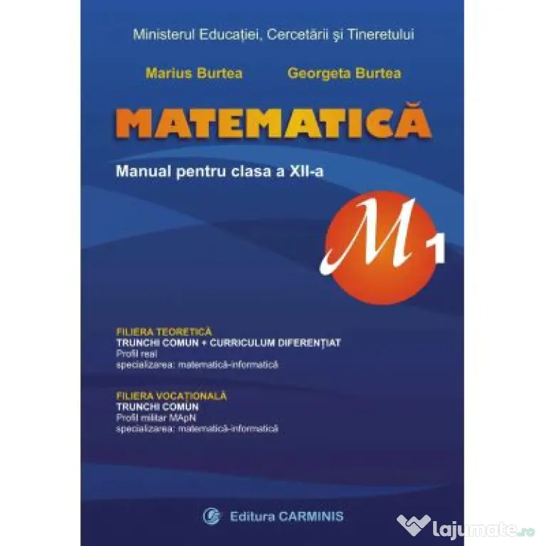 Manual de matematica pentru clasa 12-a, profil M1 - Marius Burtea