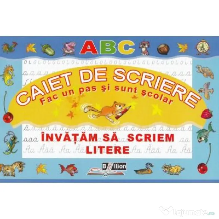Caiet de scriere. Invatam sa scriem litere