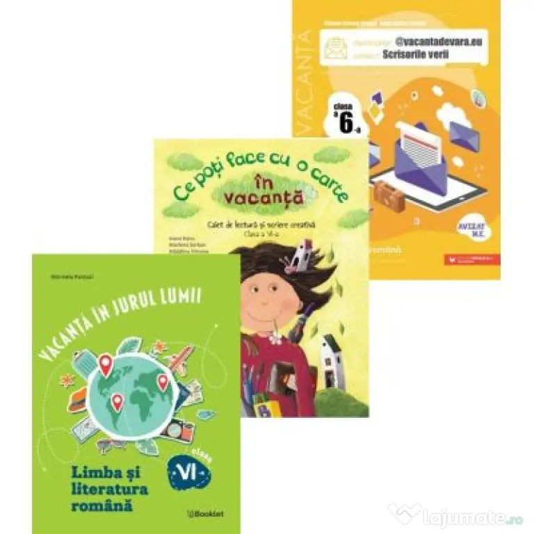 Set 3 caiete pentru vacanta de vara Limba si literatura romana clasa a 6-a - Ioana Nanu, Mihaela Daniela Cirstea, Marinela Pantazi