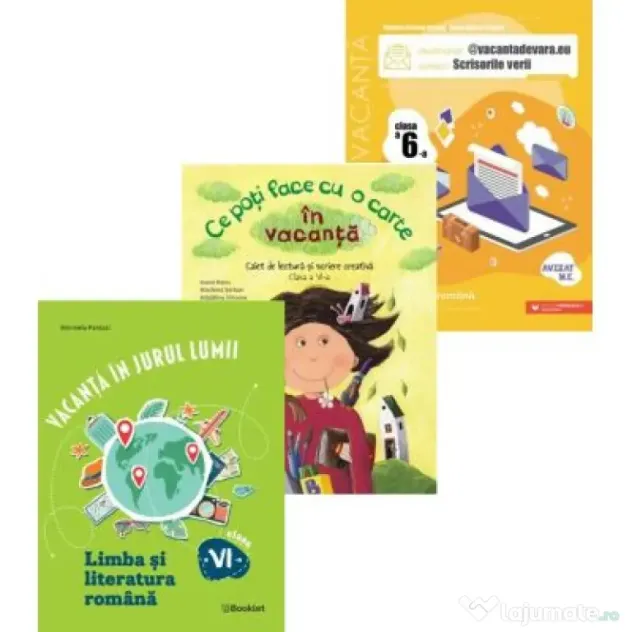 Set 3 caiete pentru vacanta de vara Limba si literatura romana clasa a 6-a - Ioana Nanu, Mihaela Daniela Cirstea, Marinela Pantazi