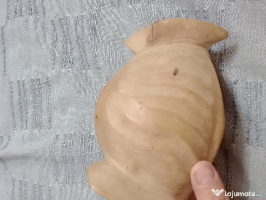 Masca decorativa din piatra de sapun steatit putin ciobita