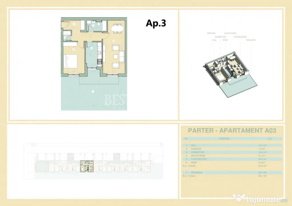 2 Camere Decomandat cu Terasă de 45 mp | Bloc Boutique | Î - Bucuresti (Bucuresti-Ilfov)