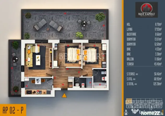 3 Camere Premium | Terasă 56 mp | Avans 45% | Parcare la Ju - Bucuresti (Bucuresti-Ilfov)