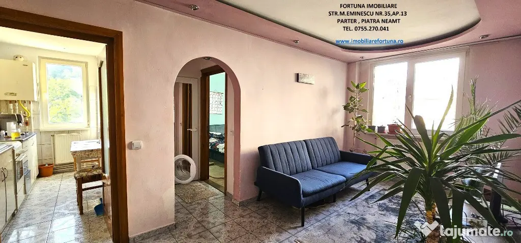 Apartam4ent 3 camere - zona Centrala, etaj 3, lift, boxa - Piatra-Neamt (Neamt)
