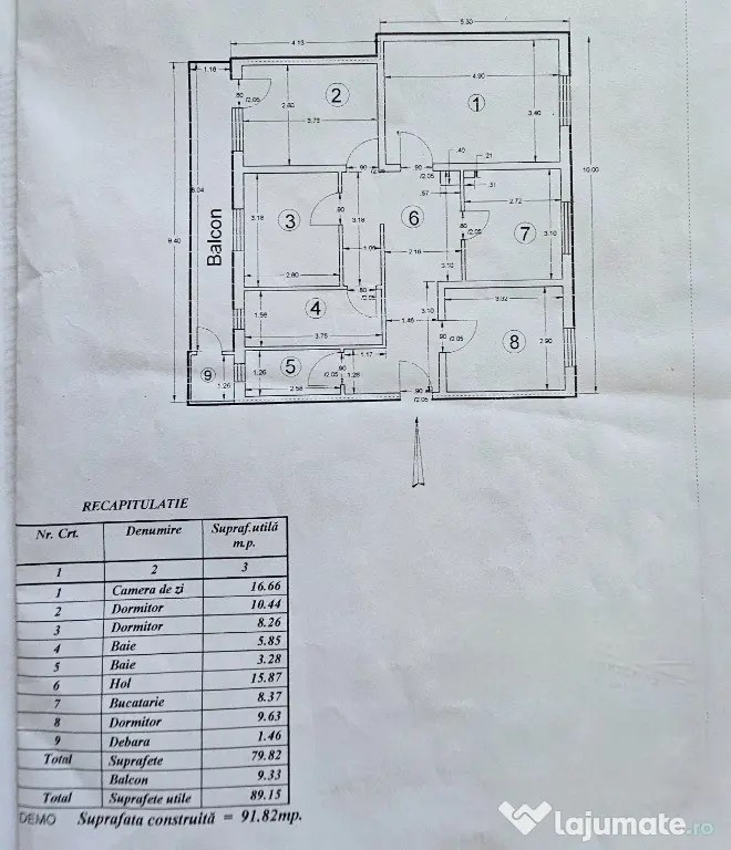 Apartament 4 camere decomandate, etaj 2,boxa,Maratei- zona Scoala nr.2 - Piatra-Neamt (Neamt)