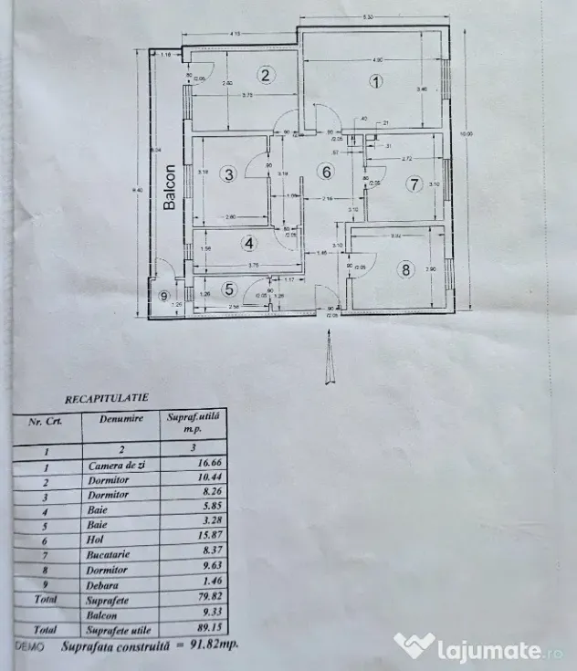 Apartament 4 camere decomandate, etaj 2,boxa,Maratei- zona Scoala nr.2 - Piatra-Neamt (Neamt)