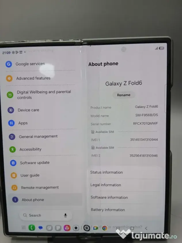 Samsung Galaxy Z Fold 6 Memorie: 256GB Ram: 12GB ID_1566