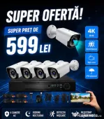 Vindem si Montam Camere Supraveghere Video KIT Complet 4/8/12 CAMERE