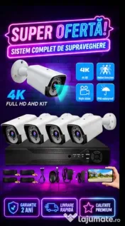 Vindem si Montam Camere Supraveghere Video KIT Complet 4/8/12 CAMERE 