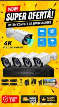 Vindem si Montam Camere Supraveghere Video KIT Complet 4/8/12 CAMERE