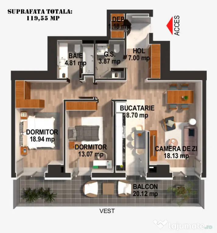 Apartament 3 camere Moghioros Park Residence - Ghencea - st - Bucuresti (Bucuresti-Ilfov)