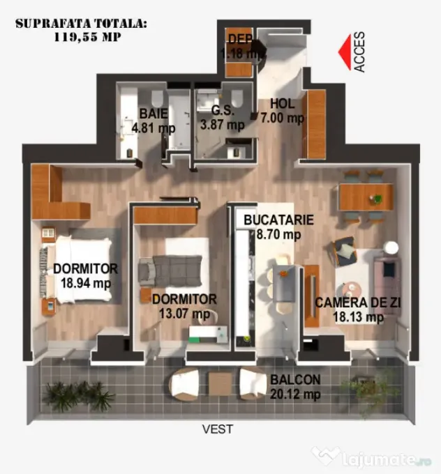 Apartament 3 camere Moghioros Park Residence - Ghencea - st - Bucuresti (Bucuresti-Ilfov)