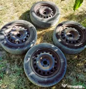 4 jante tabla 4x108 pe 16" de Peugeot, Citroen cu anvelope vara 215/55/16" 
