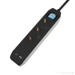 Prelungitor cu usb spacer pp-3-30b-tc-usb, schuko x 3, type-c x1, usb 3.1a x 1, cablu 3m, 16a, max.