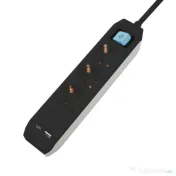 Prelungitor cu usb spacer pp-3-30b-tc-usb, schuko x 3, type-c x1, usb 3.1a x 1,  cablu 3m, 16a, max. 
