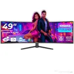 Monitor led gaming curbat 49 inch optimx mt49j, double full hd 3840 x 1080, 144hz, 2x hdmi, 2x displ