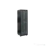 Rack 27u 600x800, montare pe podea, usa din sticla, panouri laterale detasabile si securizate, dezas