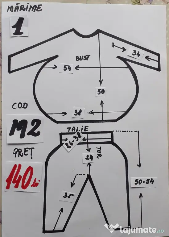 Costum Mar pentru copii 3-4-5-6 ani