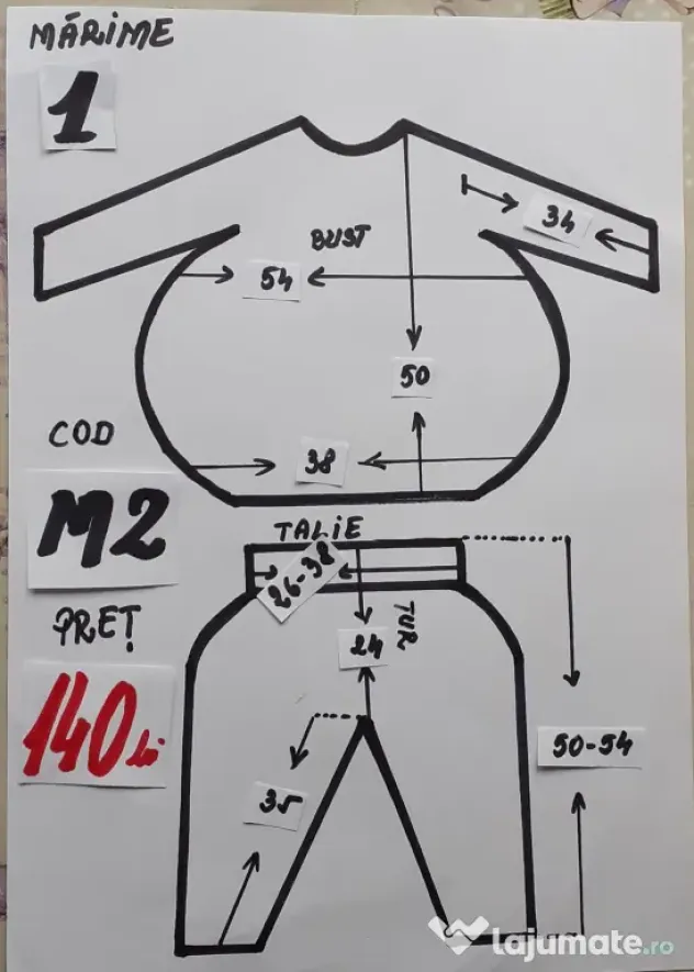 Costum Mar pentru copii 3-4-5-6 ani