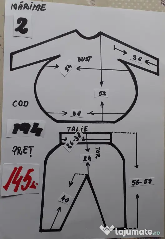 Costum Mar pentru copii 3-4-5-6 ani