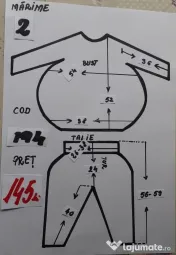 Costum Mar pentru copii 3-4-5-6 ani