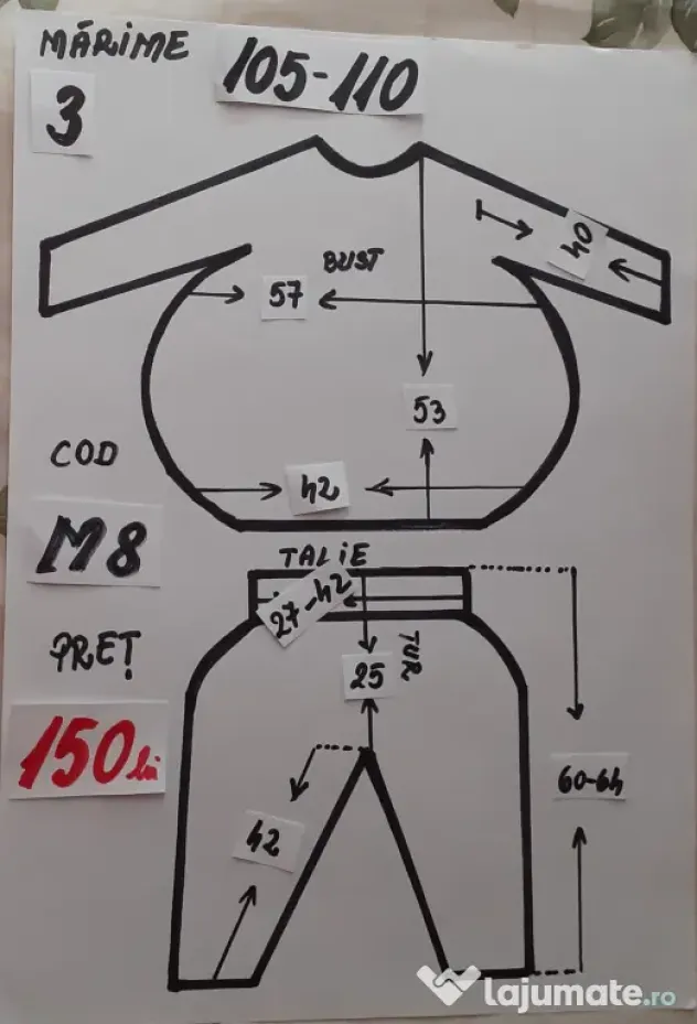 Costum Mar pentru copii 3-4-5-6 ani