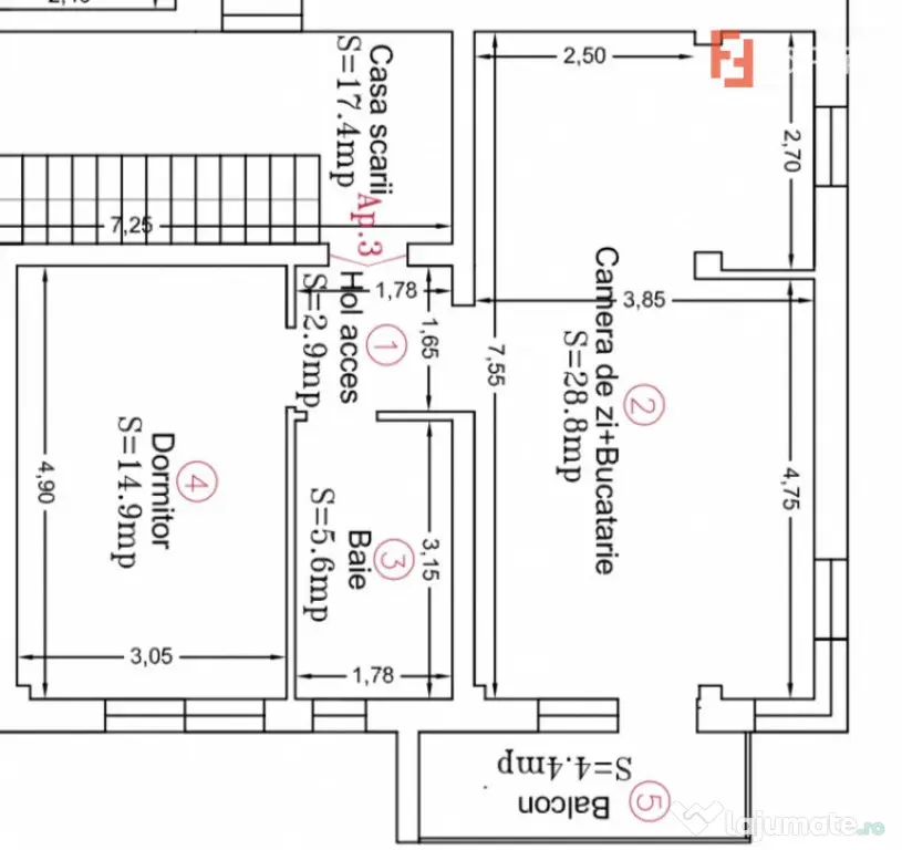 Apartament de vanzare, 2 camere - pozitie excelenta - Mosnit - Mosnita Noua (Timis)