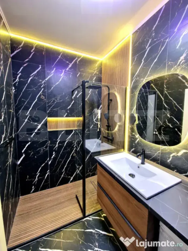 Apartament ultrafinisat 2 camere, 53 mp, terasa 12 mp, garaj - Floresti (Cluj)