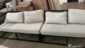 Set mobilier terasă – masă lemn masiv + fotolii/canapele metalice