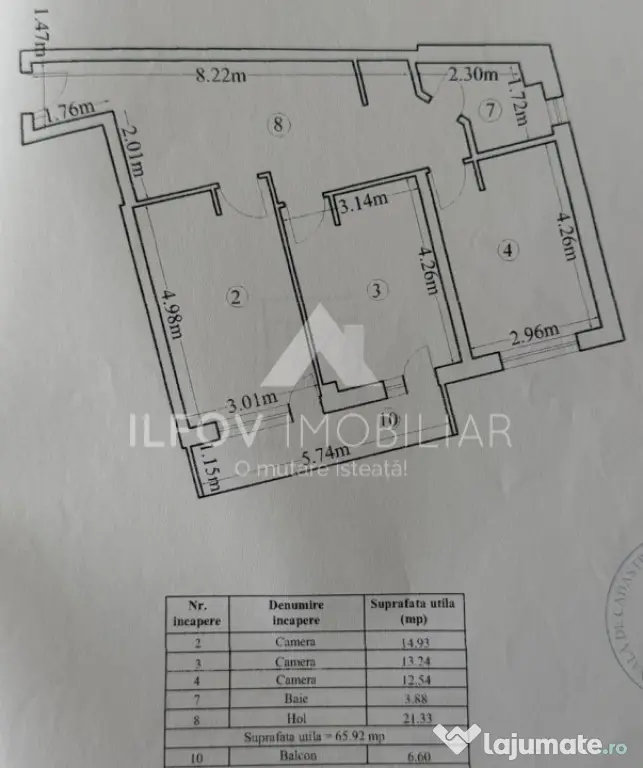 Otopeni, Apartament 3 camere, 78mp, parcare, centrală - Otopeni (Bucuresti-Ilfov)