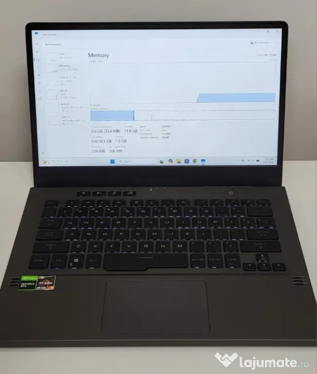 Laptop Gaming ASUS ROG Zephyrus G14 Ryzen 5 GTX 1650 Ti 16GB 512GB SSD Ca Nou
