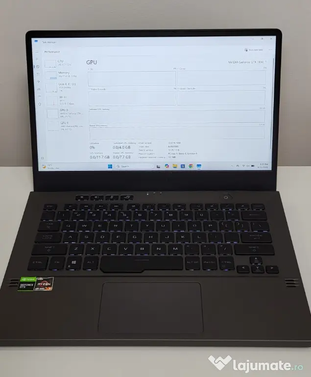 Laptop Gaming ASUS ROG Zephyrus G14 Ryzen 5 GTX 1650 Ti 16GB 512GB SSD Ca Nou