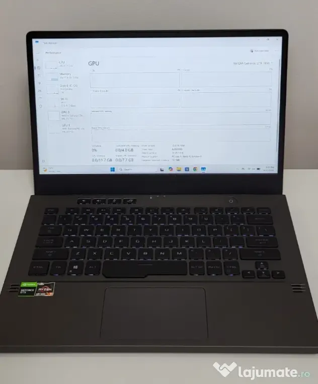 Laptop Gaming ASUS ROG Zephyrus G14 Ryzen 5 GTX 1650 Ti 16GB 512GB SSD Ca Nou