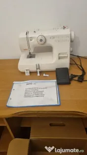 Mașină de cusut electromecanică AEG NM 376S – 26 Programe, accesorii complete, cutie 