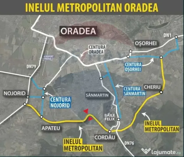 Terenuri 16.144 mp, Inel Metropolitan, vânzare integral sau separat - Oradea (Bihor)