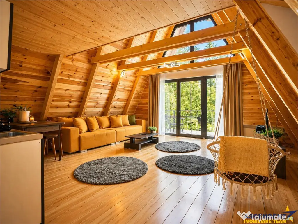 In incantare peisagistica,rafinata cabana, echipata,Moieciu, - Bran (Brasov)