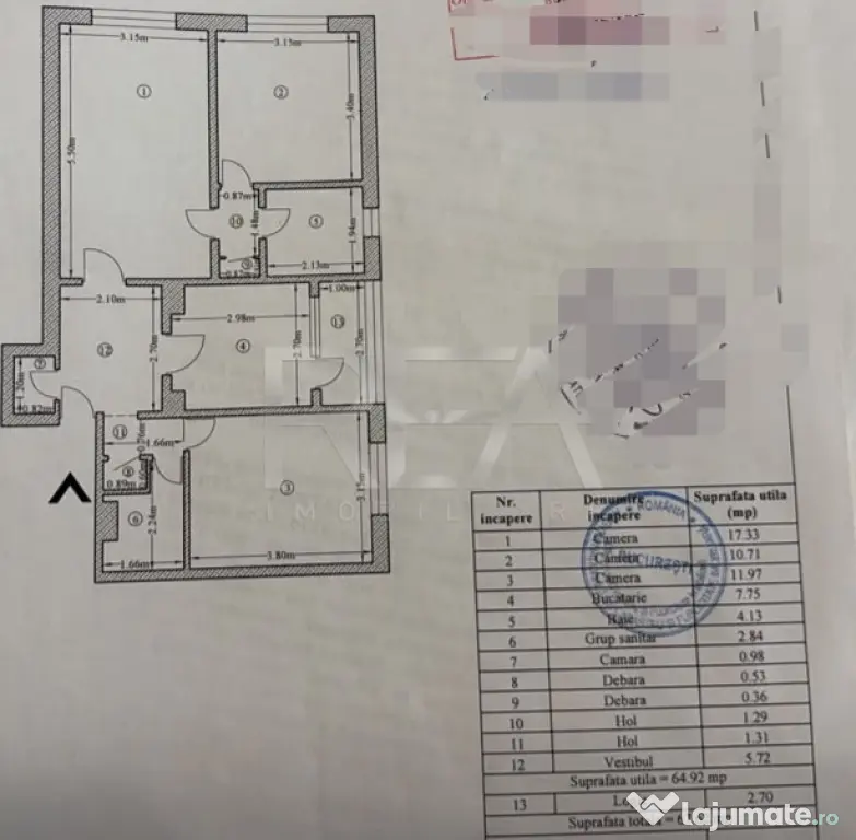 3 camere, 6/7 ,68mp, bloc 1986-Crangasi - Bucuresti (Bucuresti-Ilfov)
