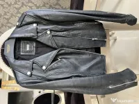Jachetă biker piele naturală Zara 
