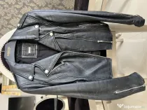 Jachetă biker piele naturală Zara