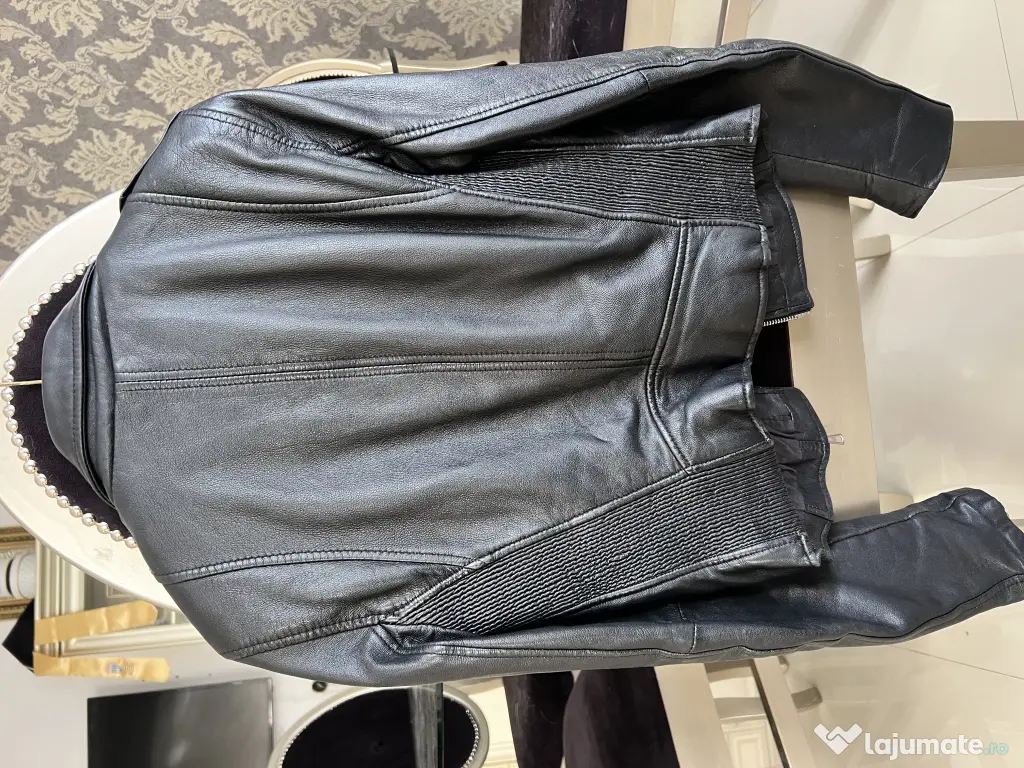 Jachetă biker piele naturală Zara