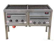 Grătar electric profesional Ubert, dublu, inox, 400 V