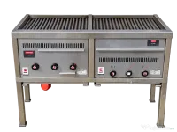 Grătar electric profesional Ubert, dublu, inox, 400 V