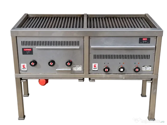 Grătar electric profesional Ubert, dublu, inox, 400 V