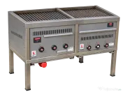 Grătar electric profesional Ubert, dublu, inox, 400 V