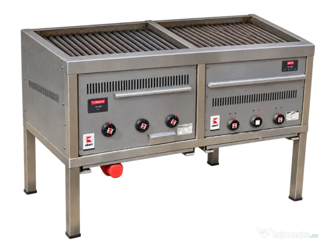 Grătar electric profesional Ubert, dublu, inox, 400 V