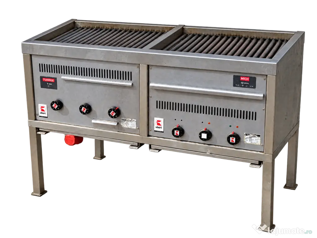 Grătar electric profesional Ubert, dublu, inox, 400 V