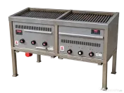 Grătar electric profesional Ubert, dublu, inox, 400 V