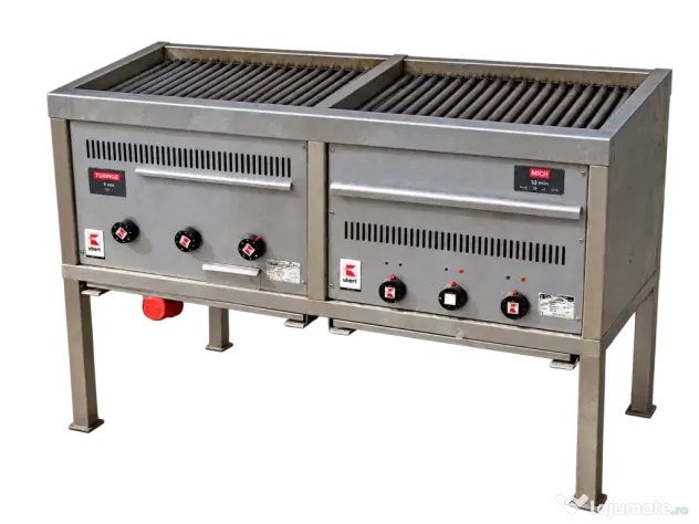 Grătar electric profesional Ubert, dublu, inox, 400 V