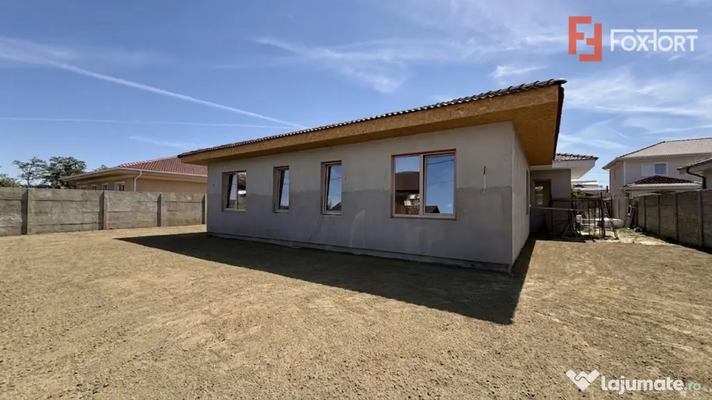 Duplex cu 3 camere si teren de 322 mp, toate utilitatile zon - Mosnita Noua (Timis)
