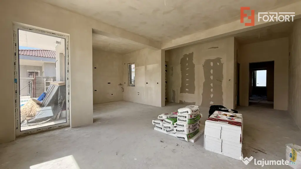Duplex cu 3 camere si teren de 322 mp, toate utilitatile zon - Mosnita Noua (Timis)